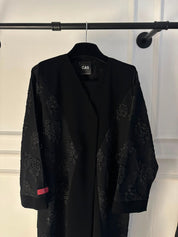 C 2671 Black Floral Abaya