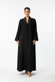 C 2672 Black Dantel Abaya