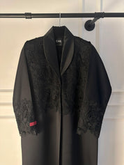 C 2672 Black Dantel Abaya