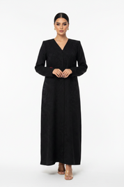 C 2673 Black Beaded Abaya