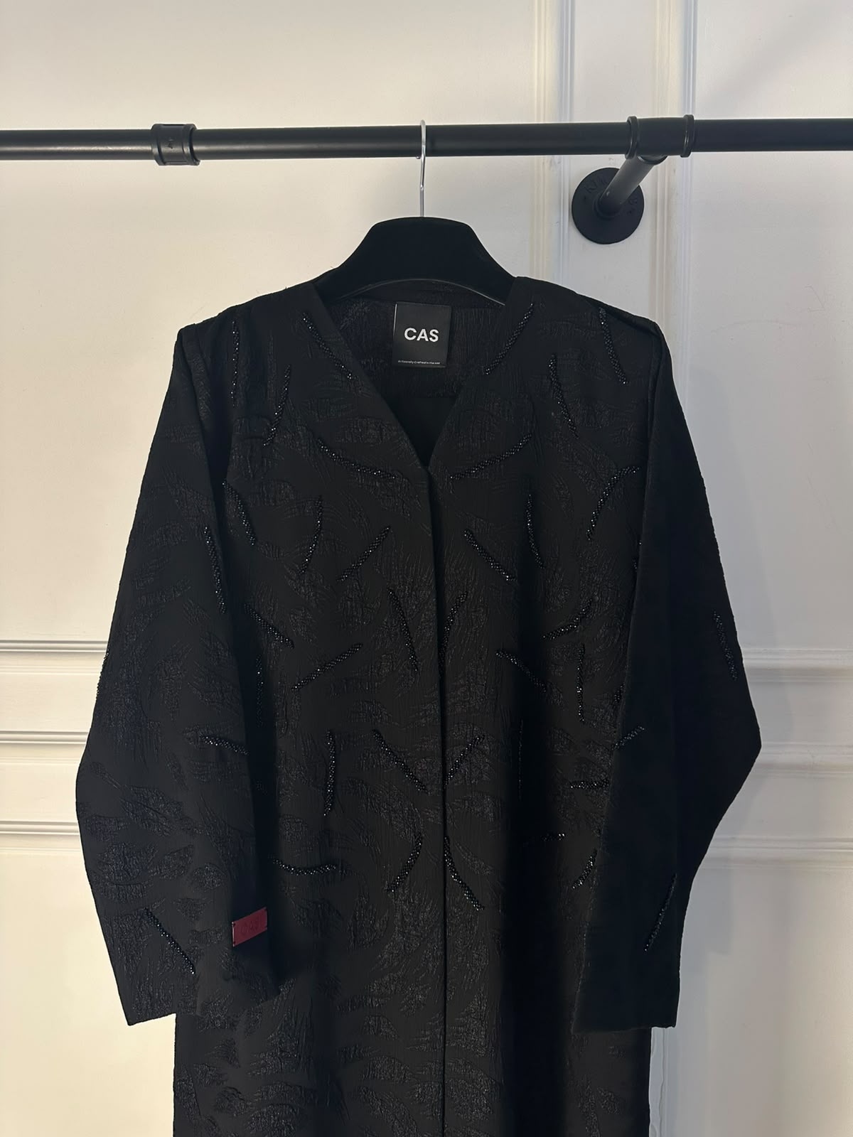 C 2673 Black Beaded Abaya