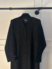 C 2673 Black Beaded Abaya