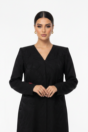 C 2673 Black Beaded Abaya