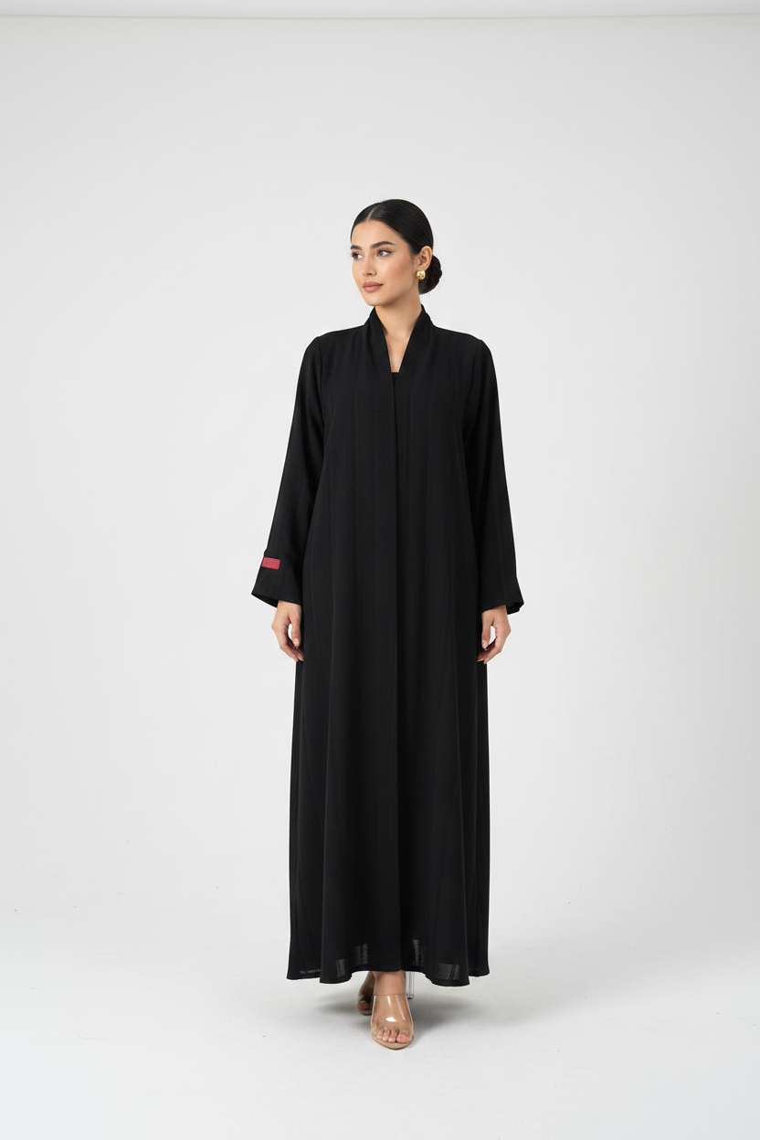 C 2674 Black Striped Abaya
