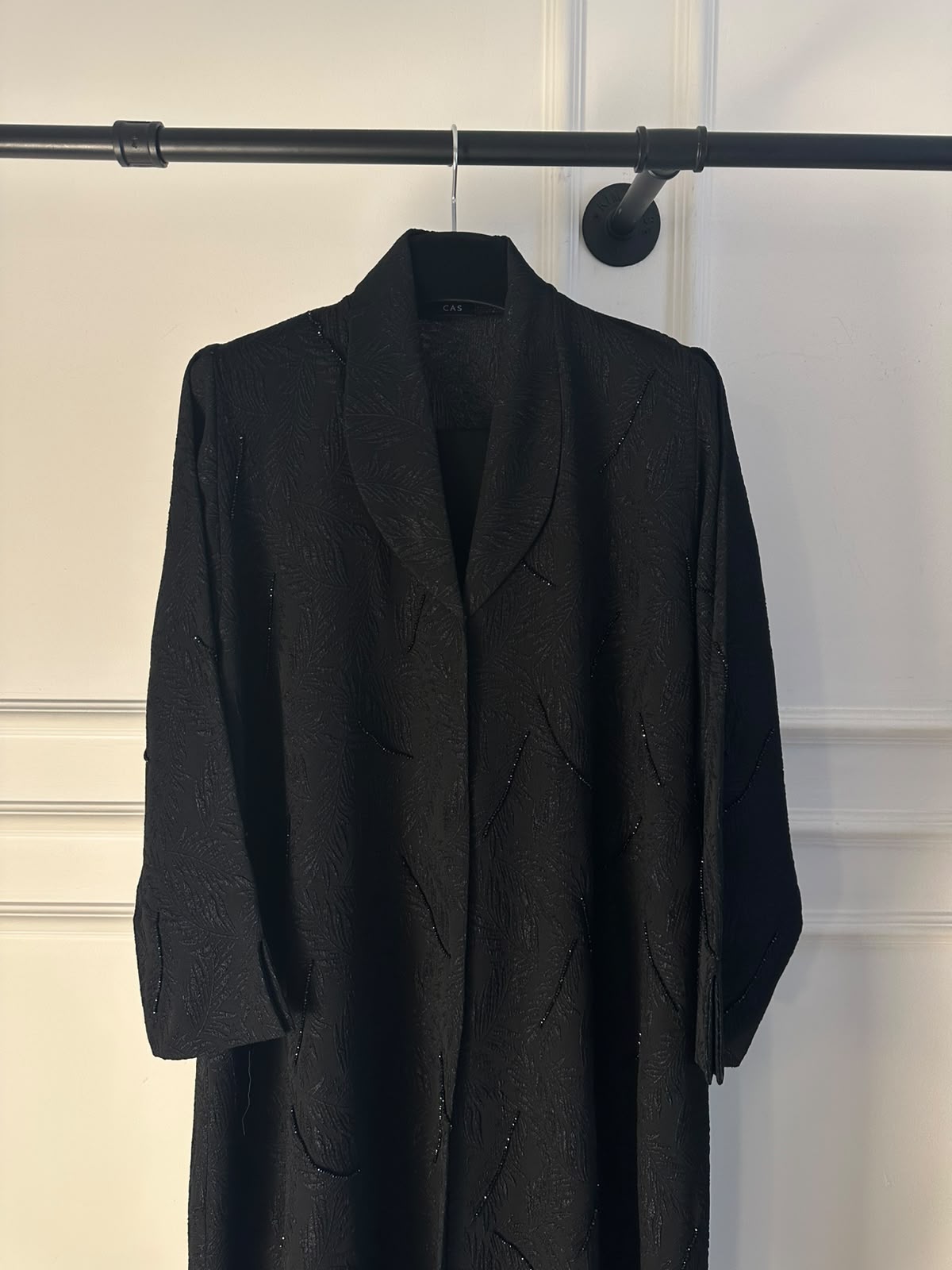 C 2675 Black Beaded Abaya