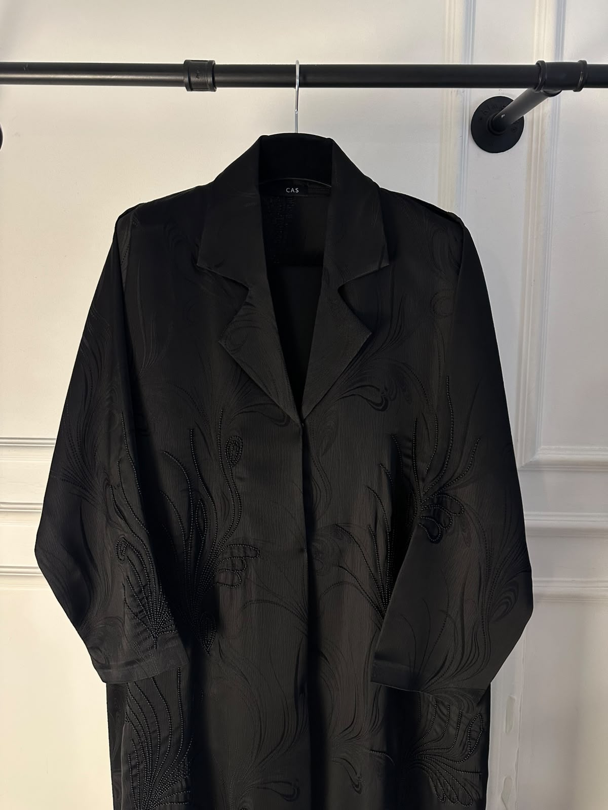 C 2677 Black Beaded Work Abaya