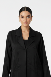 C 2677 Black Beaded Work Abaya