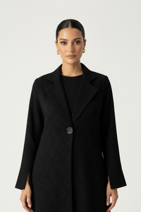C 2679 Black Work Abaya - XS / 50