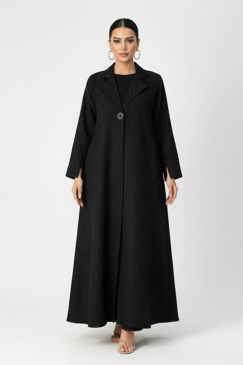 C 2681 Black Work Abaya