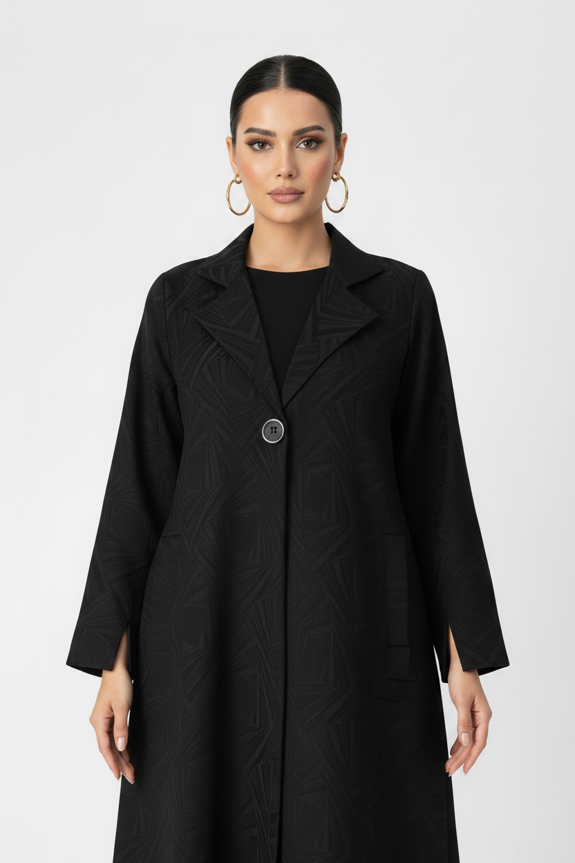 C 2681 Black Work Abaya