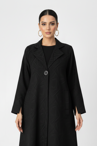 C 2681 Black Work Abaya - XS / 50