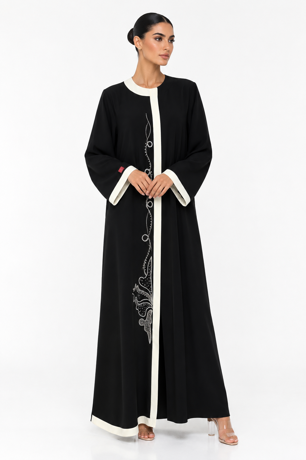 C 2682 Black Beaded Abaya