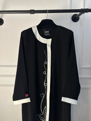 C 2682 Black Beaded Abaya