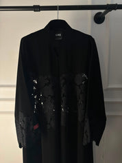 C 2685 Black Lace Abaya