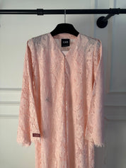 C 2694-01 Light Pink Dantel Abaya