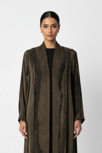 C 2699 Taupe Brown Abaya - XS / 50