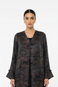 C 2700 Purple Grey Abaya - XS / 50