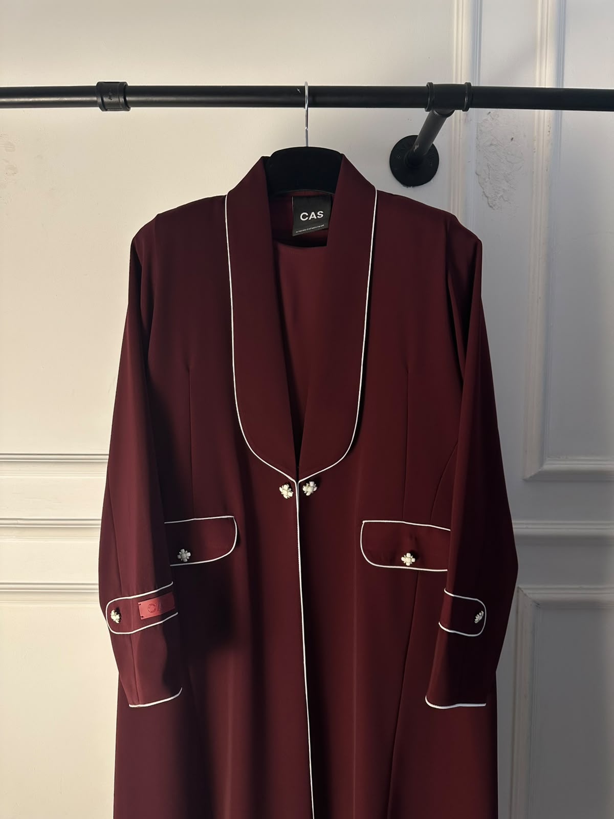 C 2706 Burgundy Work Abaya