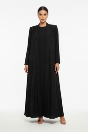 C 2707 Black Polka Dot Abaya