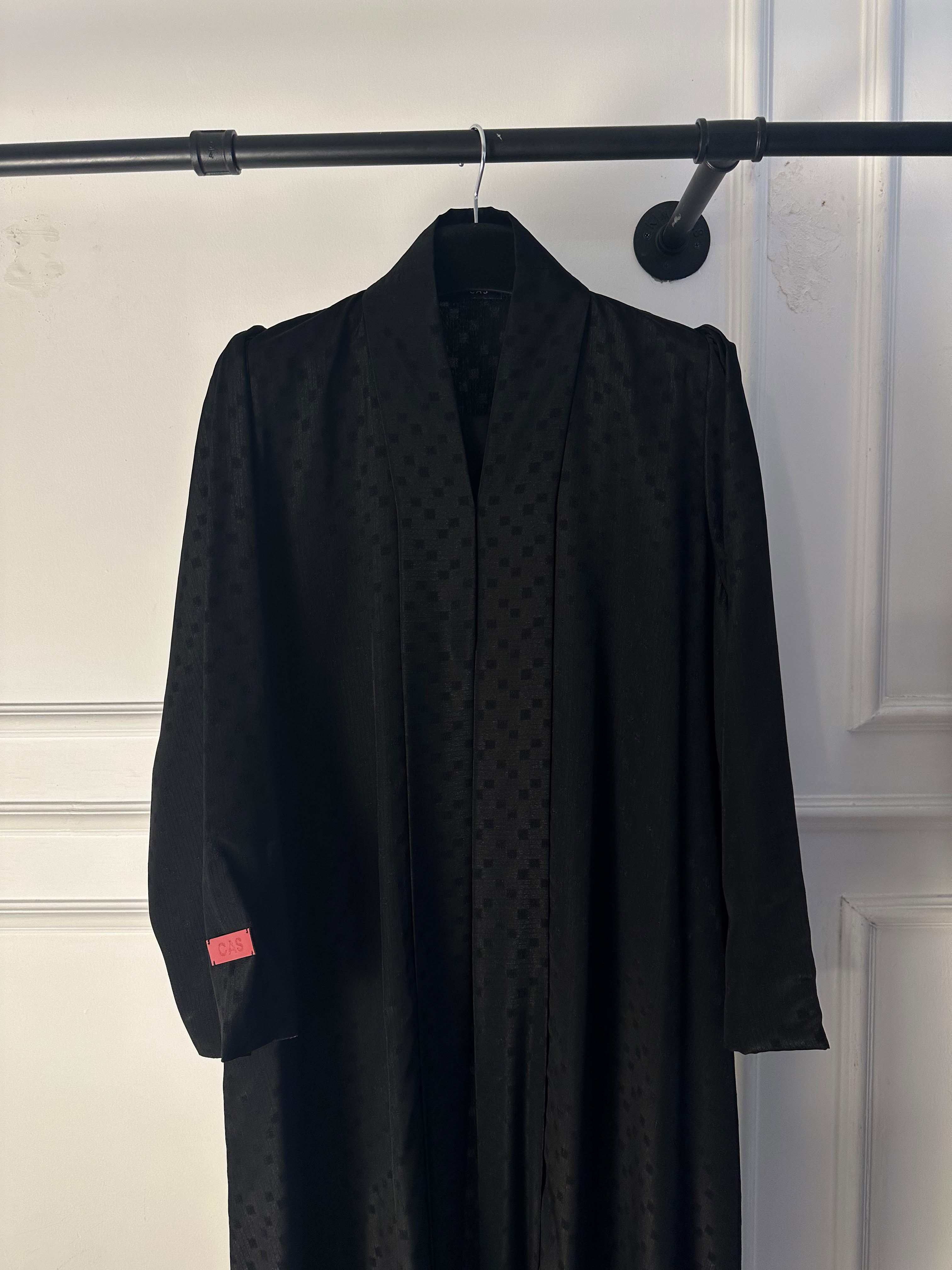 C 2707 Black Polka Dot Abaya