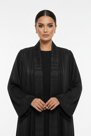 C 2708 Black Striped Abaya