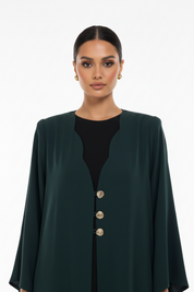 C 2709 Dark Green Abaya