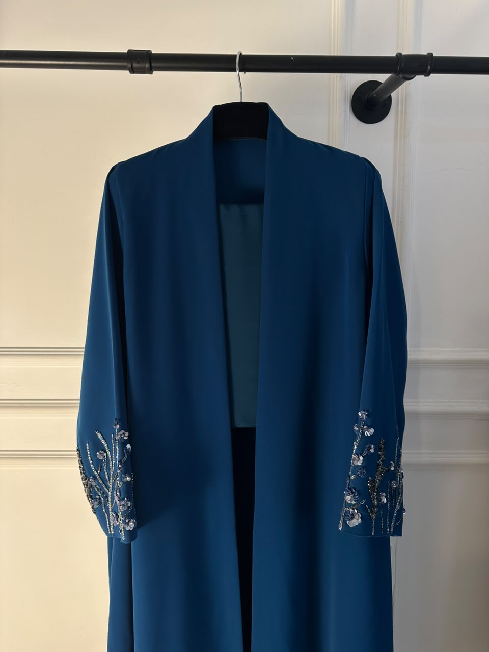 C 2711 Sapphire Blue Beaded Abaya