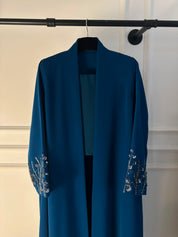 C 2711 Sapphire Blue Beaded Abaya