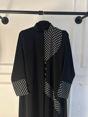 C 2713 Black Polka Dot Abaya