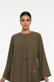 C 2724 Olive Brown Abaya