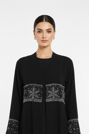 C 2726 Black Beaded Abaya