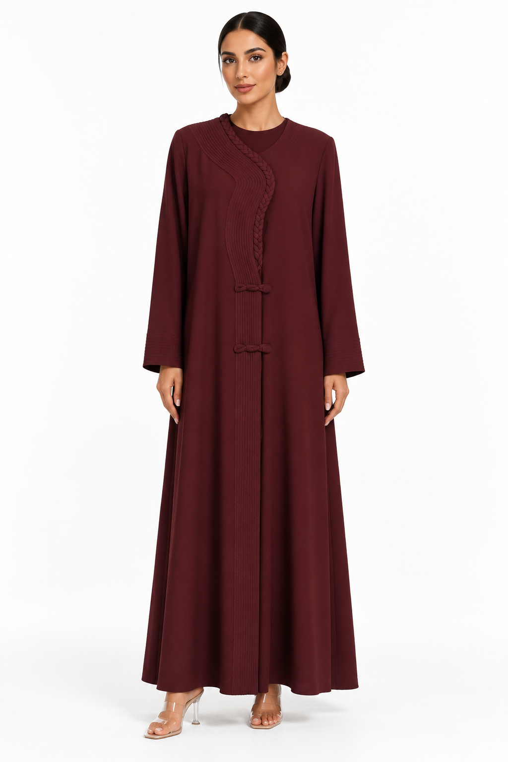 C 2730 Maroon Abaya