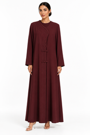 C 2730 Maroon Abaya
