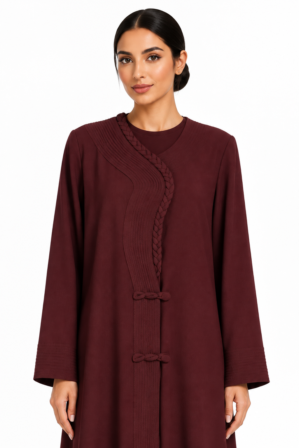 C 2730 Maroon Abaya