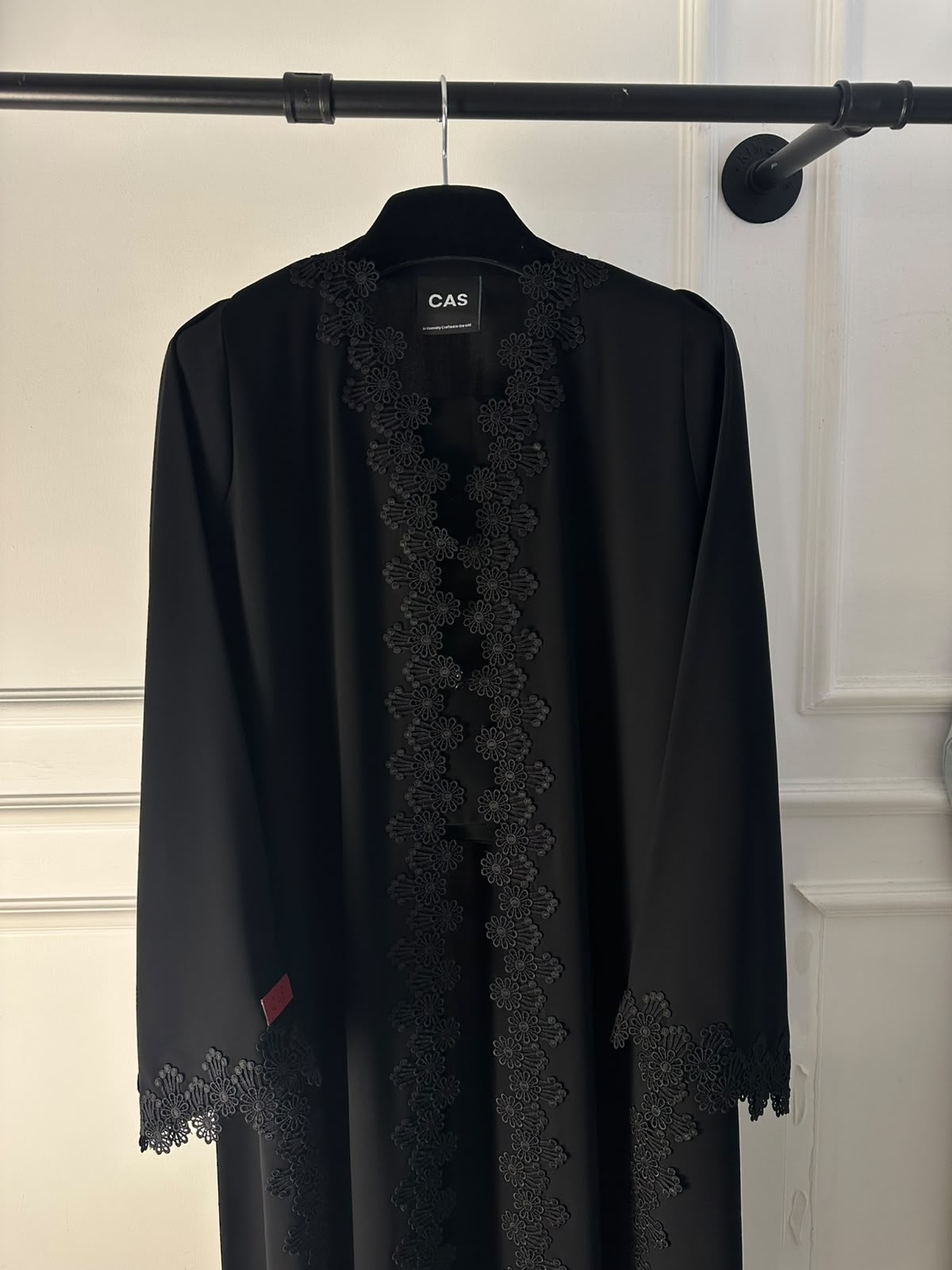 C 2734-02 Black Lace Abaya