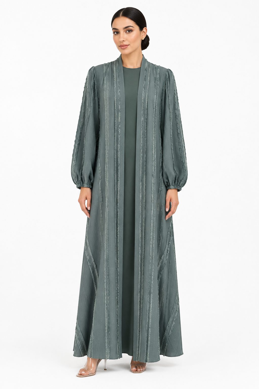C 2734-02 Jade Green Abaya