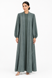 C 2734-02 Jade Green Abaya