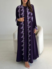 C 2735-01 Mystic Plum Lace Abaya
