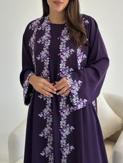 C 2735-01 Mystic Plum Lace Abaya
