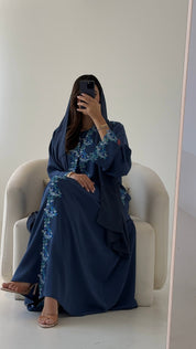 C 2735-02 Twilight Wisteria Lace Abaya