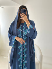 C 2735-02 Twilight Wisteria Lace Abaya