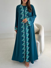 C 2735-03 Cypress Green Lace Abaya