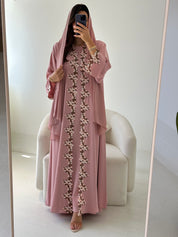 C 2735-04 Cinnamon Rose Lace Abaya