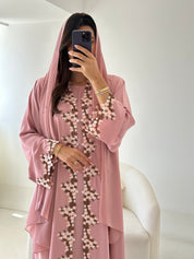 C 2735-04 Cinnamon Rose Lace Abaya