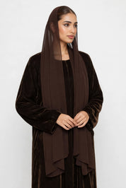 C 2737 Espresso Velvet Amira Abaya