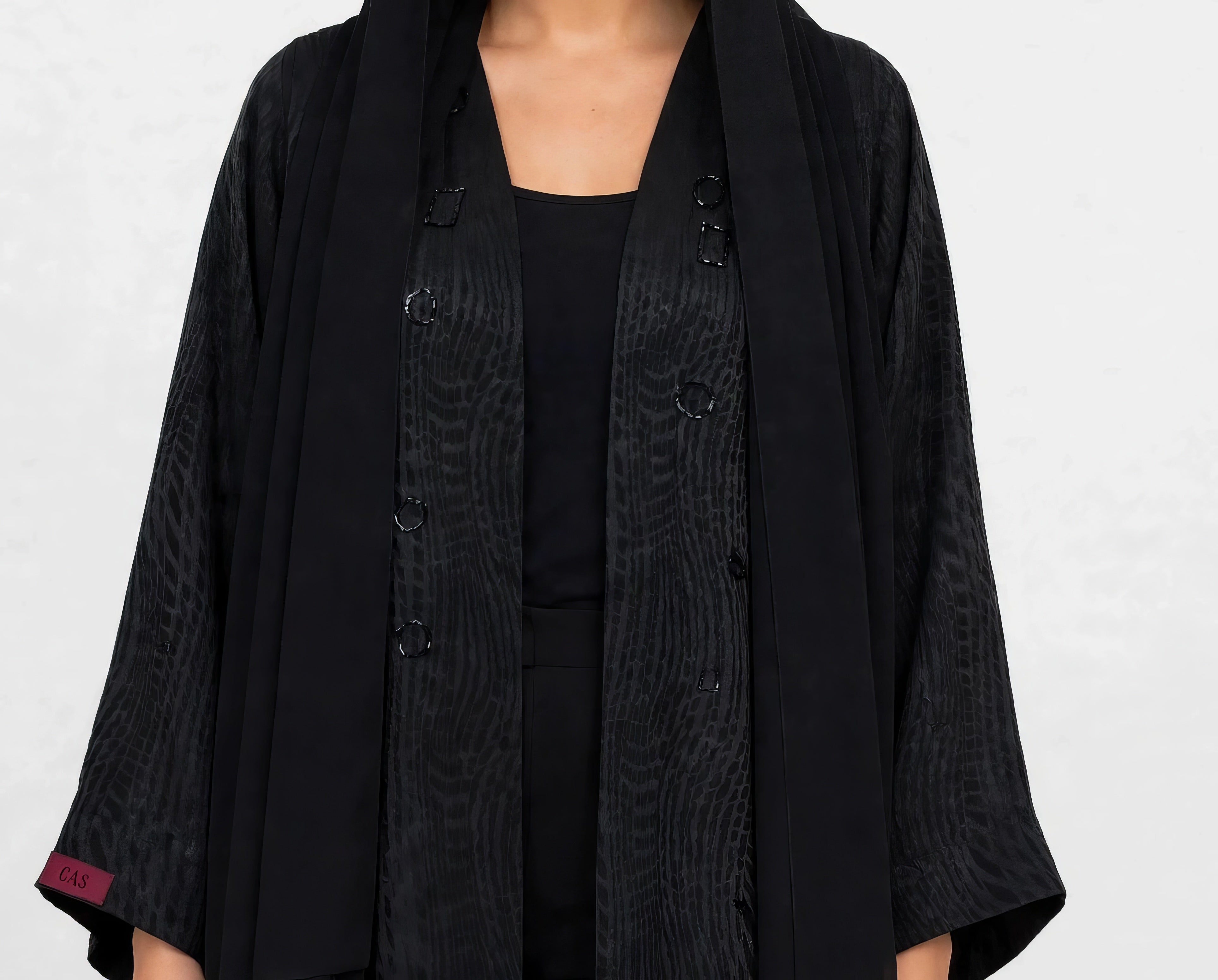 C 2740 Premium Black Beaded Abaya