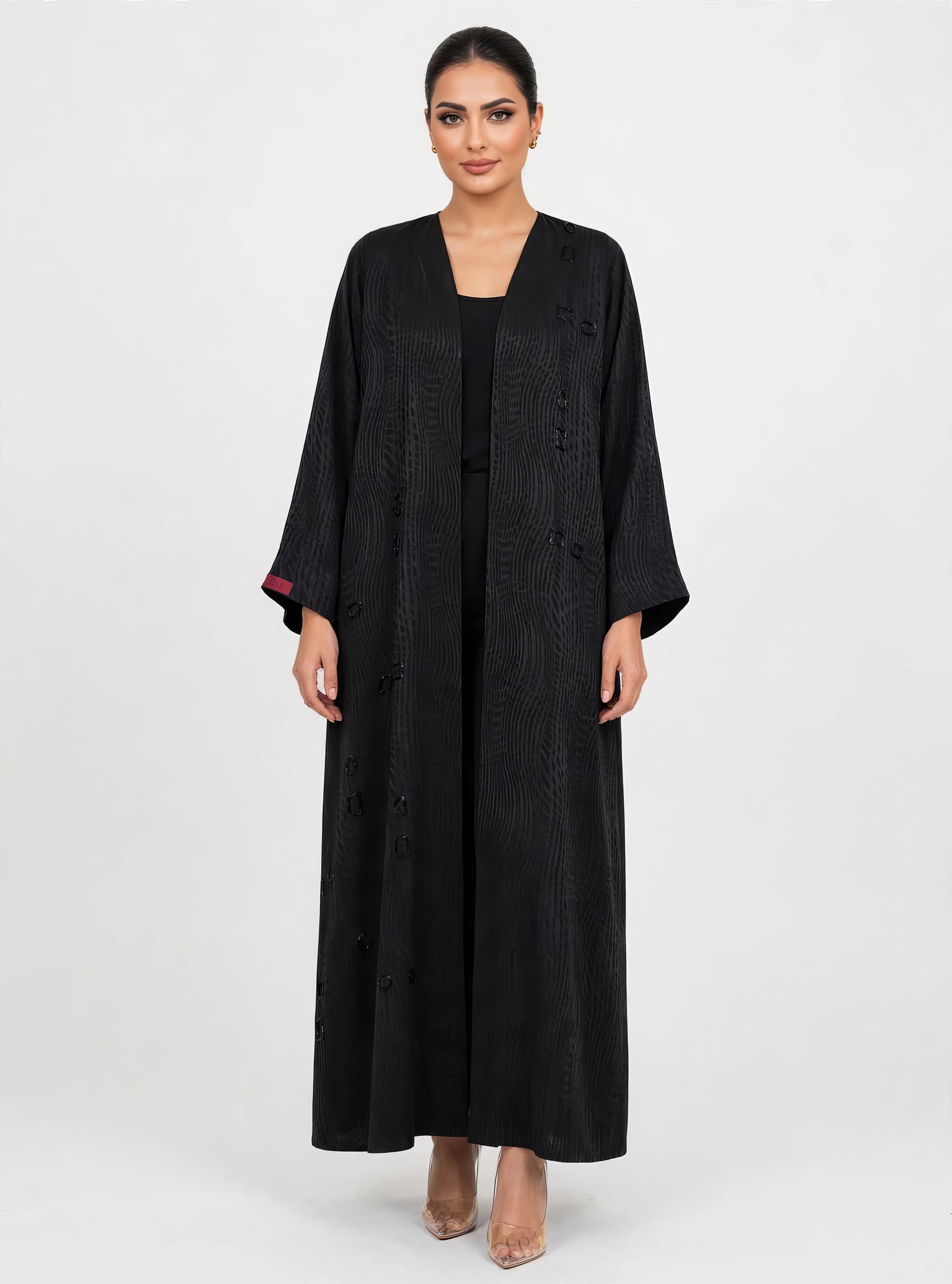 C 2740 Premium Black Beaded Abaya