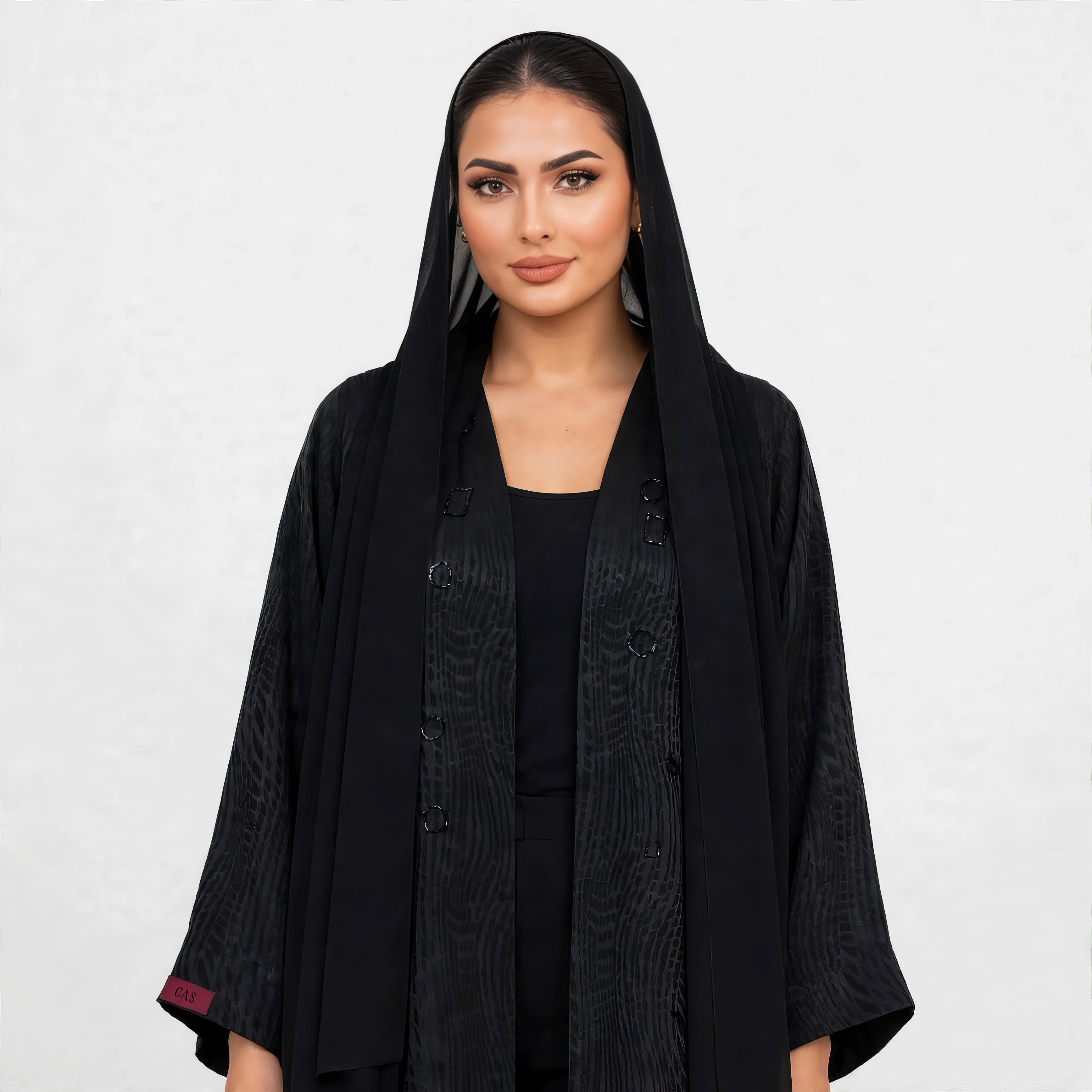 C 2740 Premium Black Beaded Abaya
