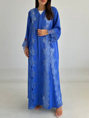 C 2741 Lapis Blue Lace Abaya