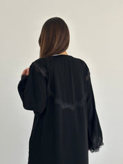 C 2743 Black Lace Abaya